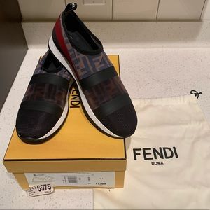 fendi runway mesh ff trainer sneakers